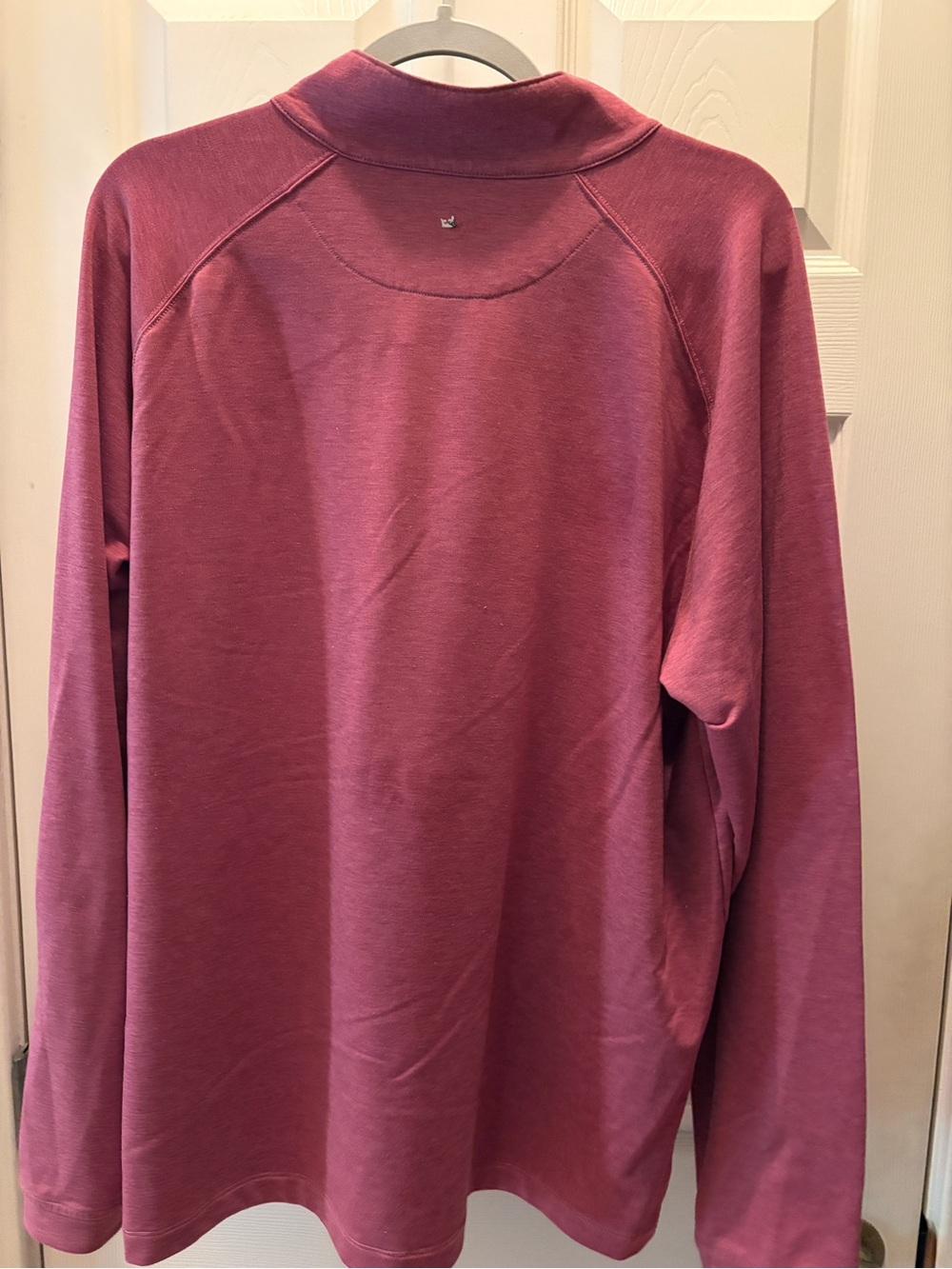 Peter Millar  Men’s XL Rosewood Berry Heather Quarter Zip Pullover Golf Preppy